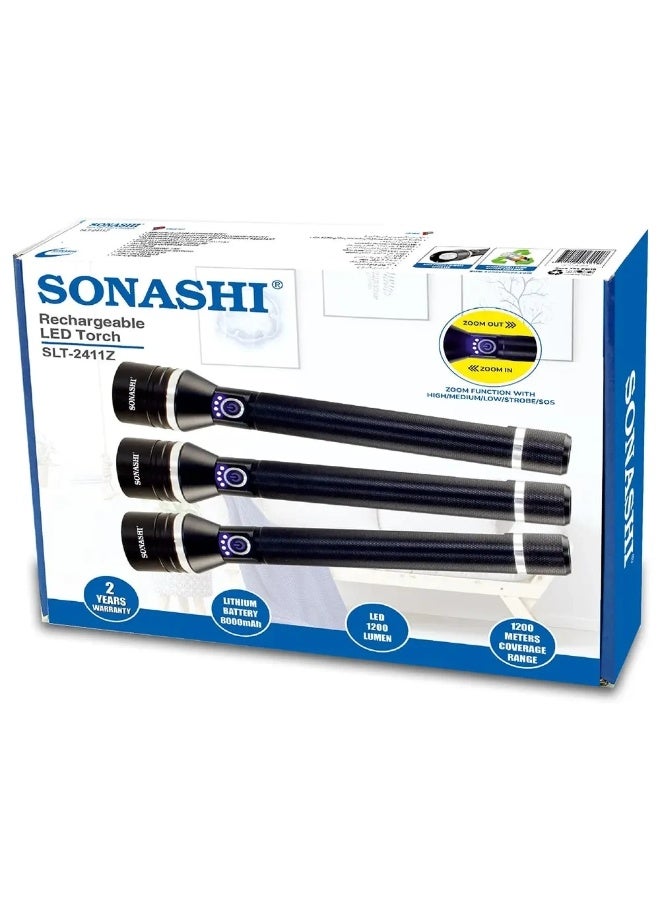 Sonashi SLT-2411Z Rechargeable LED Torch Light- 3pcs
