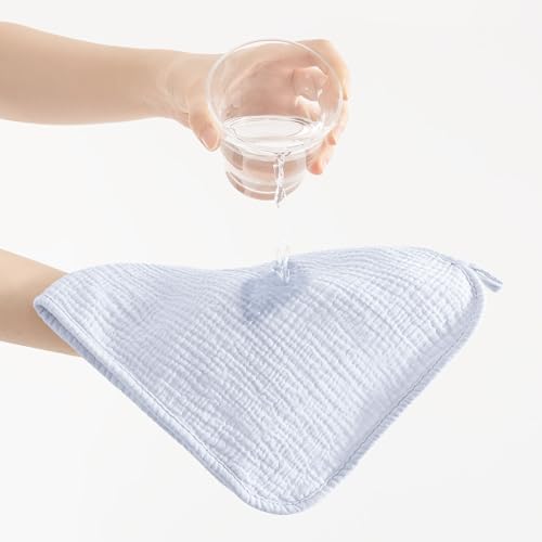 Susurration Muslin Burp Cloths, Soft Baby Burping Cloths for Unisex Boys and Girls, Newborn Essentials Large Extra Absorbent Washcloths, 20x10in, 6 Pack - Image 5