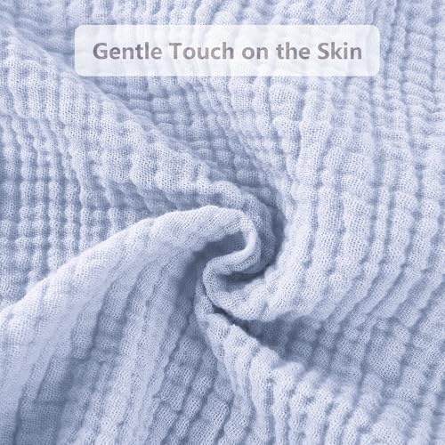 Susurration Muslin Burp Cloths, Soft Baby Burping Cloths for Unisex Boys and Girls, Newborn Essentials Large Extra Absorbent Washcloths, 20x10in, 6 Pack - Image 4