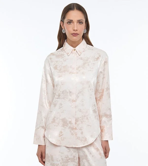 BCBG BCBG-JAQUARD SATIN SHIRT