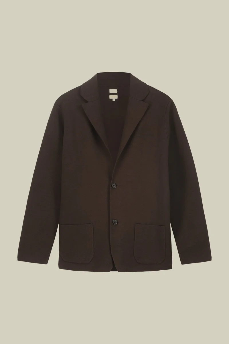 دوبل غانغر Men's single-breasted cardigan - Brown