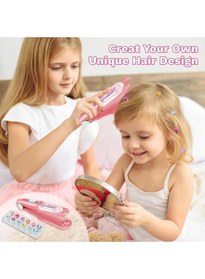 Hair Gem Stamper Kit, Bling Hair Jewels for Girls Toys, Hair Styling Tool with Reusable Shining Diamonds | Kids' Play Hair Accessories | Fun Birthday Gift for Toddlers & Girls Age 34 5 6 8-12 - Image 3