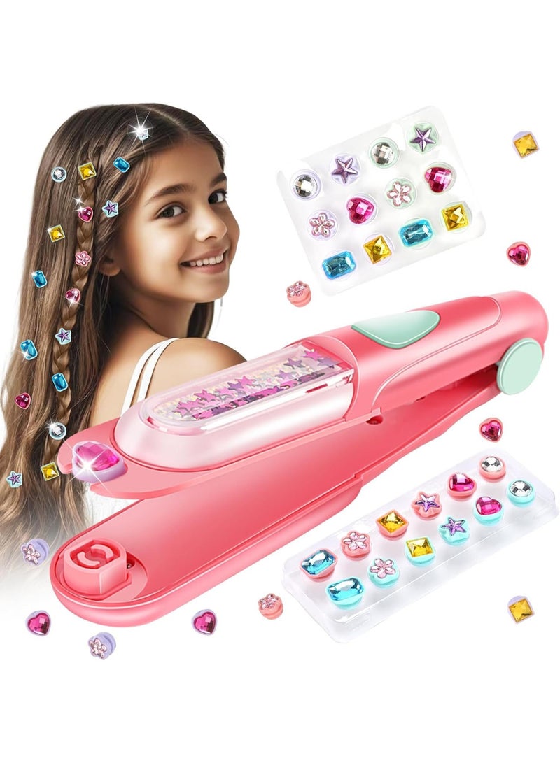 Hair Gem Stamper Kit, Bling Hair Jewels for Girls Toys, Hair Styling Tool with Reusable Shining Diamonds | Kids' Play Hair Accessories | Fun Birthday Gift for Toddlers & Girls Age 34 5 6 8-12 - Image 4