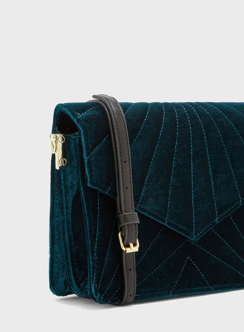 PIECES Ica Velvet Crossbody Bag