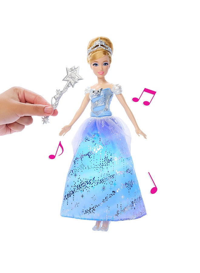 Disney Princess Cinderella Light-Up Dress Fashion Doll With Sounds & Magic Wand Activation, Enchanted Ballgown Cinderella Inspired By Movie - Image 4