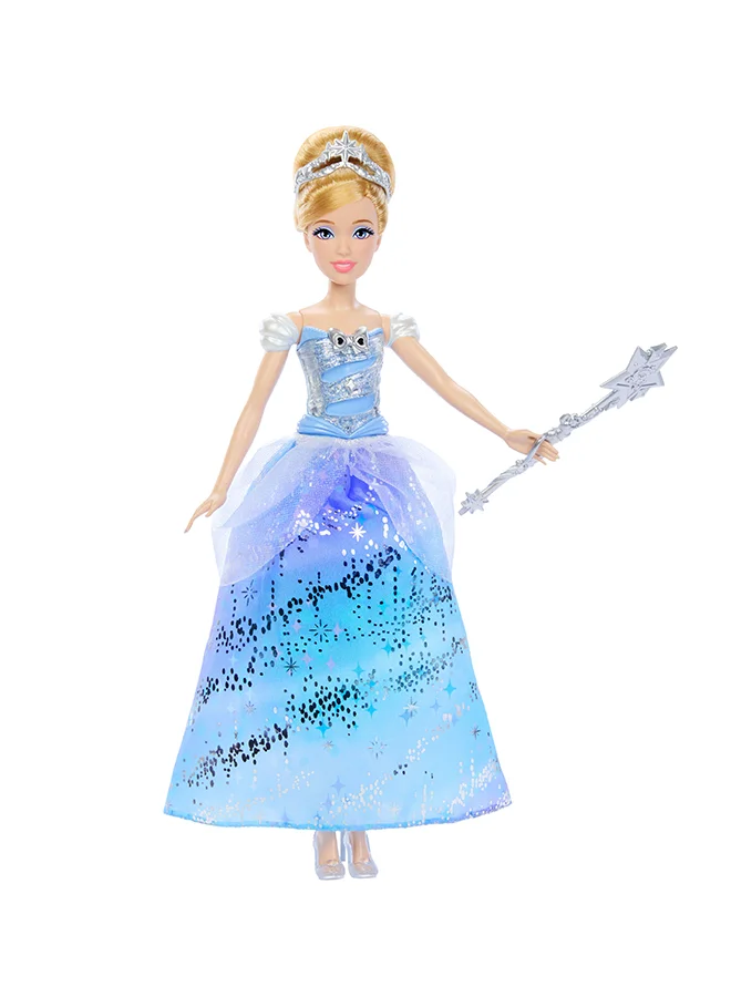 Disney Princess Cinderella Light-Up Dress Fashion Doll With Sounds & Magic Wand Activation, Enchanted Ballgown Cinderella Inspired By Movie