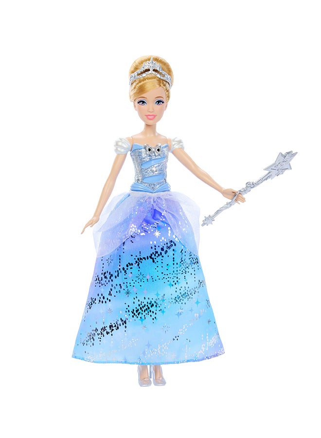 Disney Princess Cinderella Light-Up Dress Fashion Doll With Sounds & Magic Wand Activation, Enchanted Ballgown Cinderella Inspired By Movie - Image 1