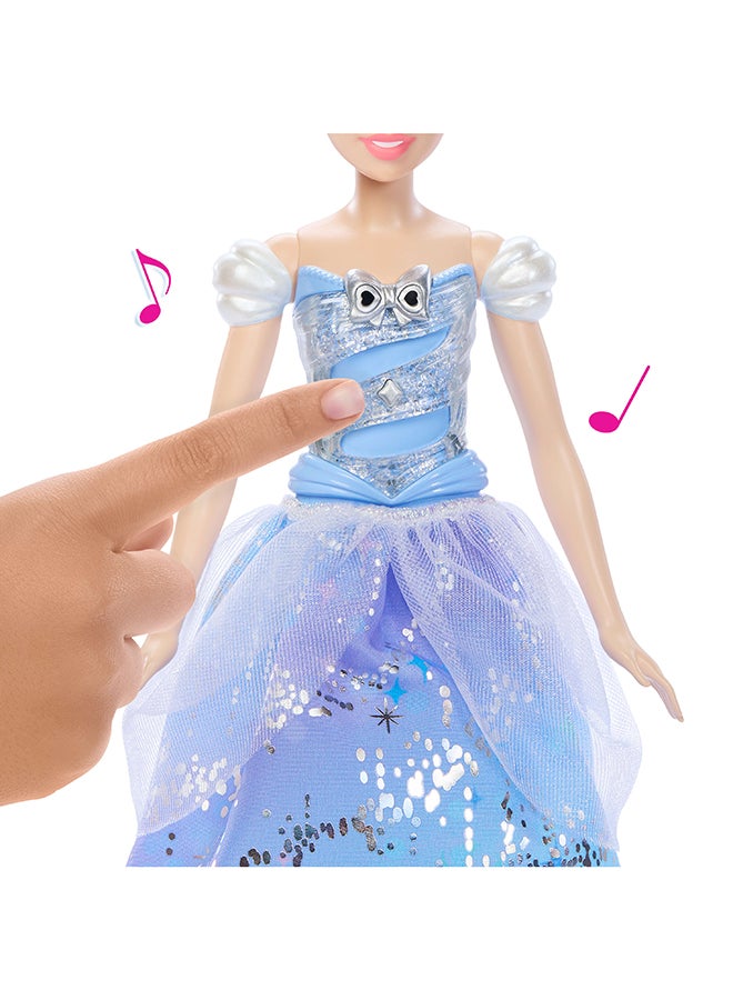 Disney Princess Cinderella Light-Up Dress Fashion Doll With Sounds & Magic Wand Activation, Enchanted Ballgown Cinderella Inspired By Movie - Image 3