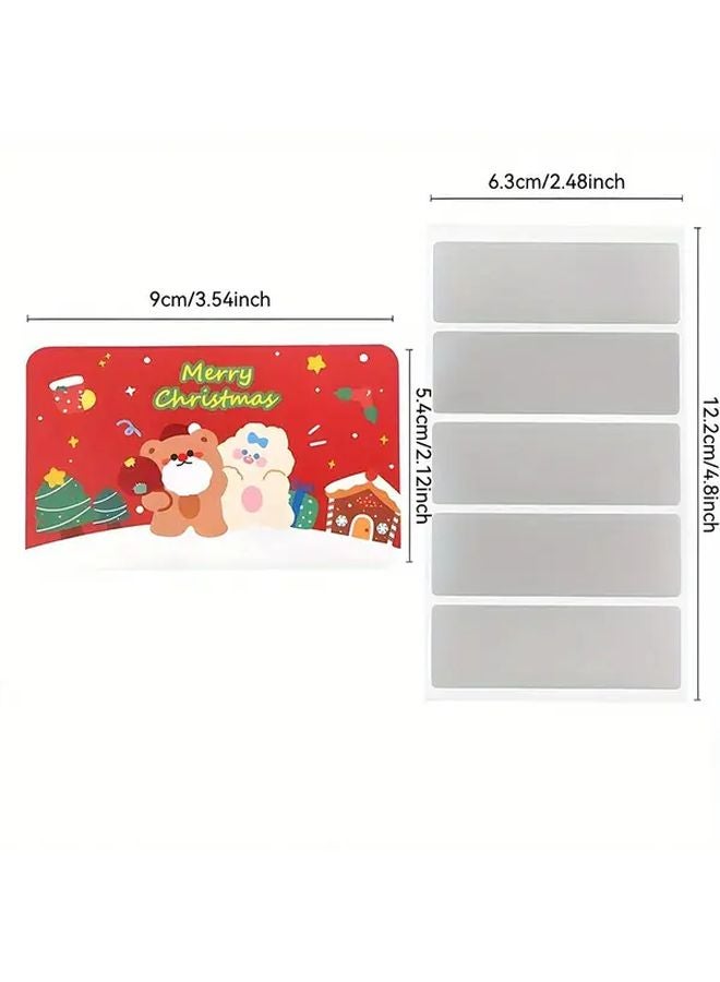 80 Pcs Christmas Scratch Cards With Golden Tickets Random Patterns Hidden Messages - Image 3