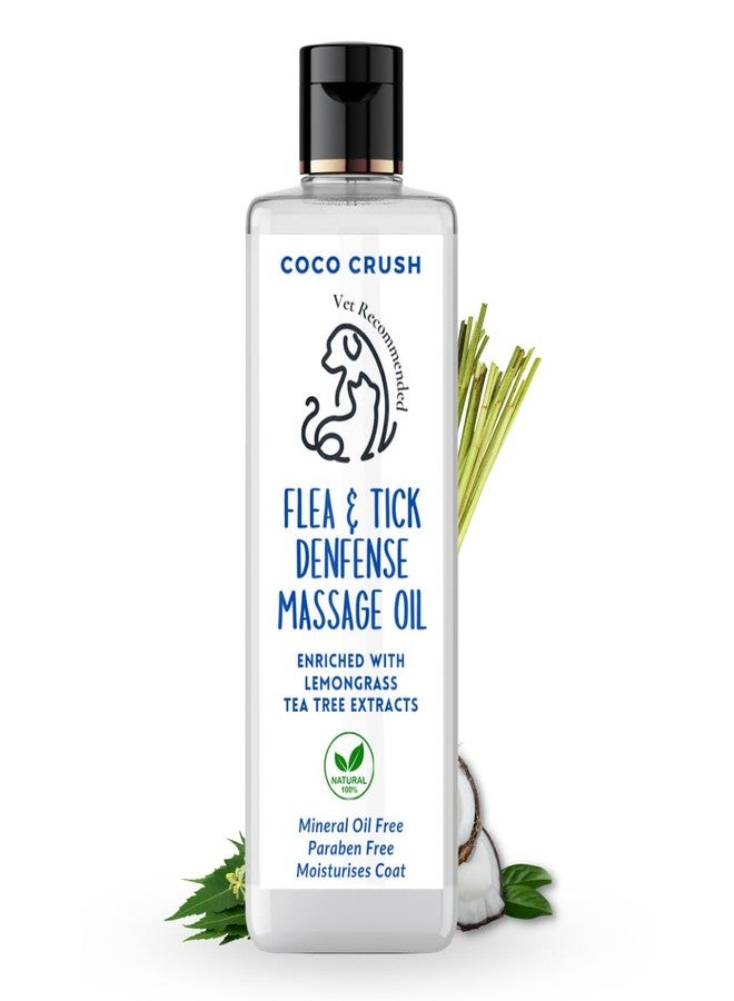 Coco Crush Natural Neem Anti Tick and Flea Dog Massage Oil | for All Types of Dogs & Cats | Anti Itch Oil with Coconut, Neem & Lemongrass | 100% Pure, Organic, Paraben Free (200ML) - Image 1