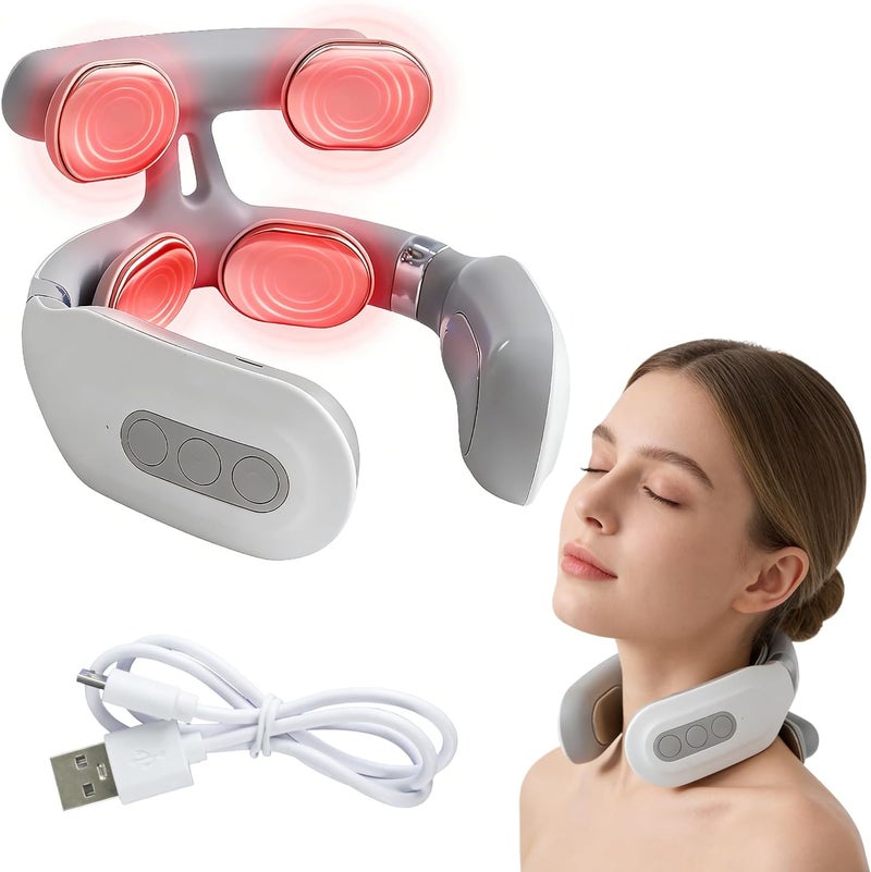 SEILETOO Vitality Magic Pro 2.0 Neck Massager, Upgraded 4-Head Intelligent Electric Neck Massager, Neck Massagers for Muscles with 6 Vibration Modes & 16 Intensity Levels, Promotes Muscle Relaxation - Image 1