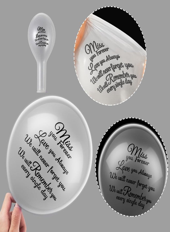 سكايليتي مجموعة سكايليتي المكونة من 36 قطعة من بالونات الذكرى مع 4 بالونات حمامة السلام لإطلاق إمدادات الهيليوم التذكارية في السماء للجنازات والذكرى السنوية وخدمات التأبين (شفافة) - Image 3