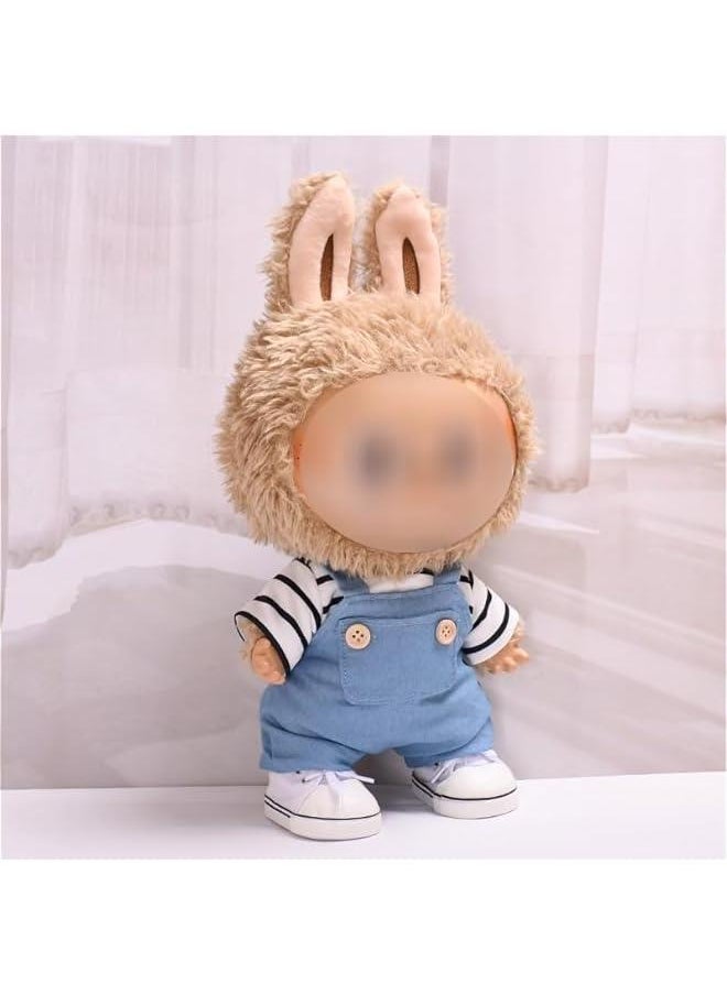Arabest 38cm Doll Clothes Suitable for 38cm /15in labubu Dolls Accessories 1hat+1shoes+1shirt+1romper No Doll  - Image 3