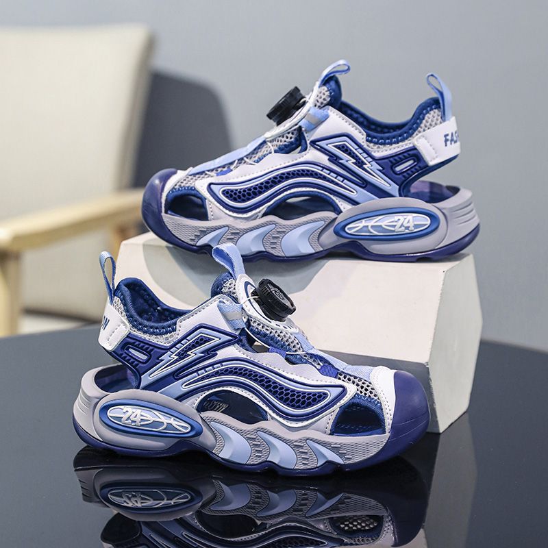 Boys' Baotou Sandals 2025 Children'S Rotating Button Sports Sandals Elementary School Casual Beach Shoes - Image 5