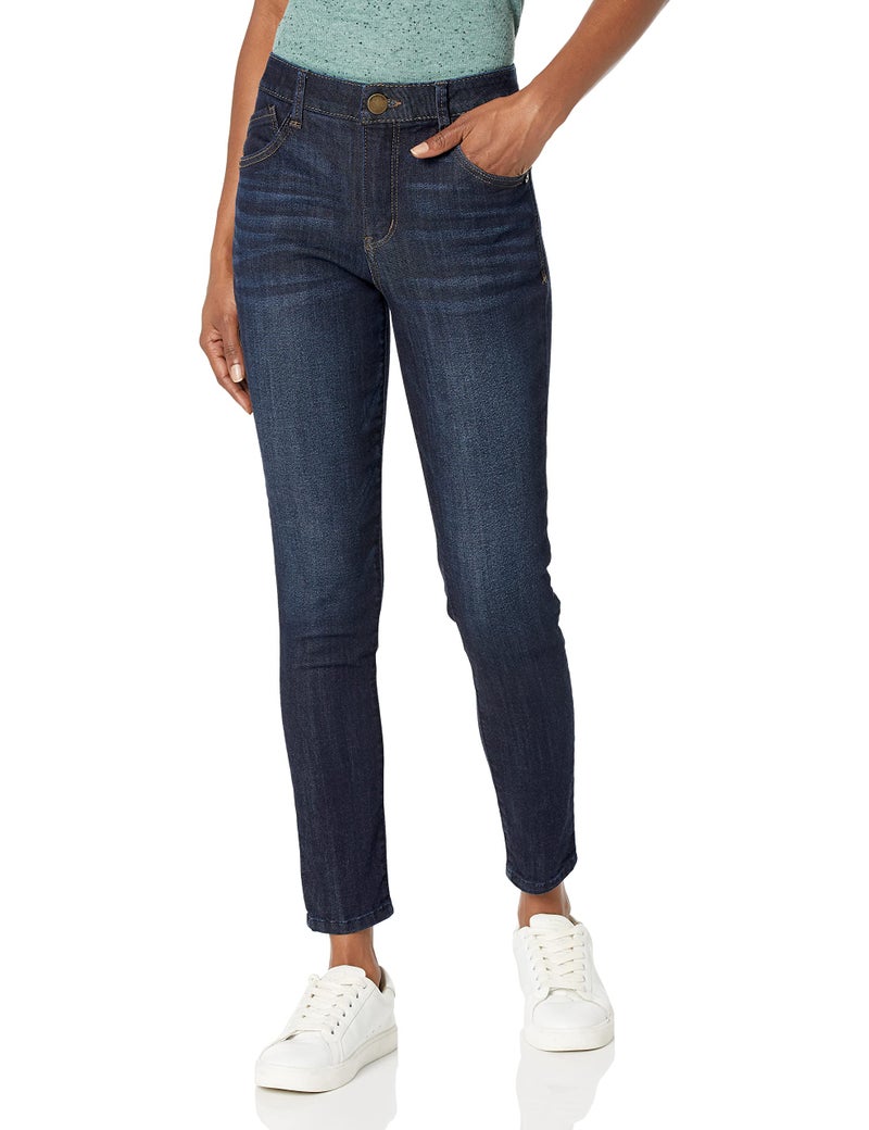 Democracy Womens Petite Ab Solution High Rise Jegging Indigo