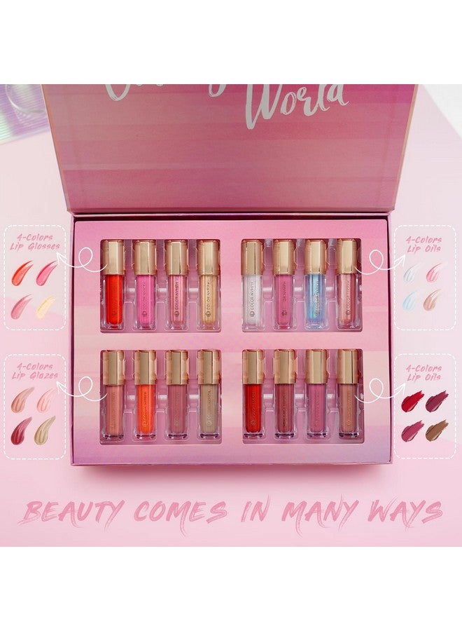 COLOR NYMPH 16 Pcs Lip Glosses Collection Shimmery Lip Glosses For Women And Girls Long Lasting Color Lip Gloss Set With Rich Varied Colors (Iridescent Pink) - Image 4