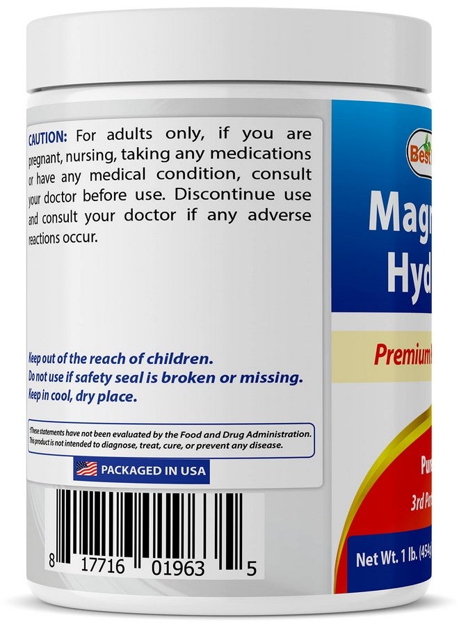 Best Naturals Magnesium Hydroxide Powder - 380mg of Elemental Magnesium per Serving - 454 Servings per Cotainer - 1 Pound - pzsku/Z8770AD5B3D7AC05F849DZ/45/_/1740202339/8d35ac3f-67b8-4997-b952-5d74b708e642