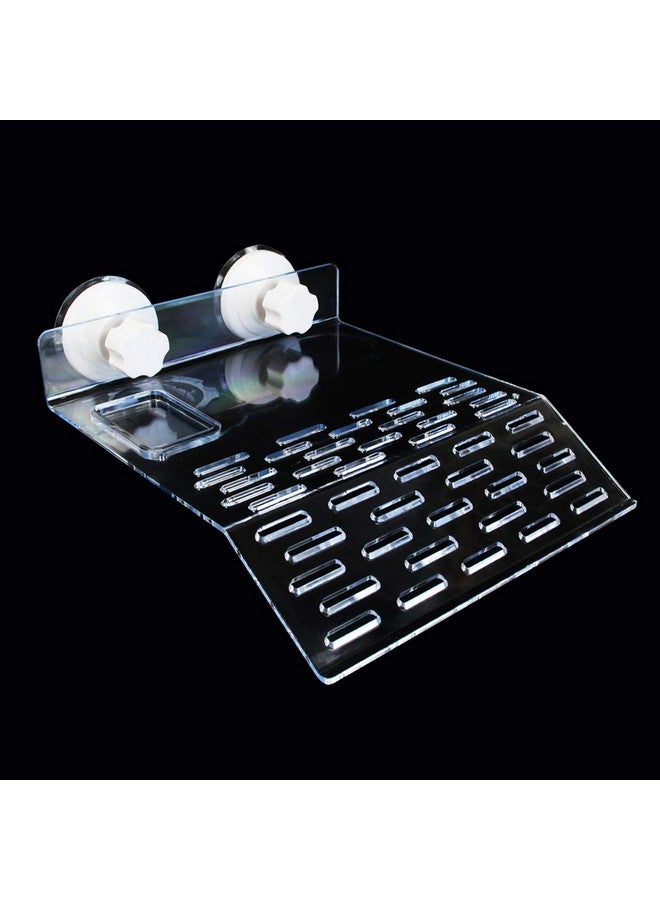 ourjob Turtle Basking Platform, Turtle Tank Platform, Aquarium Animal Transparent Sink Wharf, Reptile Habitat, Turtle Tank Dock Floating Decor with Sucker Cap - Image 1