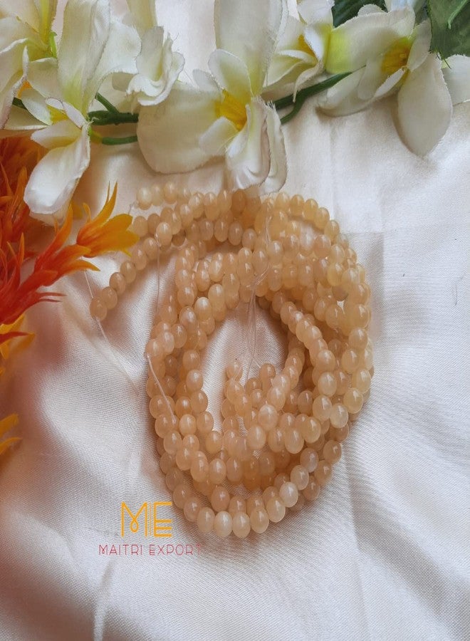Maitri Export Natural Calcite Crystal - Stone/Beads/Gemstone 6mm Round Loose Beads in String for Making Necklace/Jewelry/Bracelet/Mala (Calcite) - Image 2