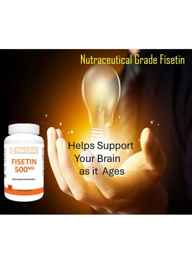 CYTOLYFE Fisetin 500Mg 98% Pure Fisetin 500Mg Therapeutic Dose 60 Capsules Senolytic Activator Anti-Aging Life Extension  - Image 3