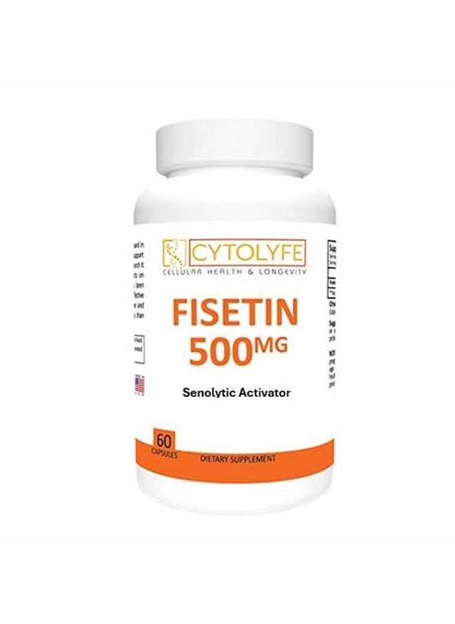CYTOLYFE Fisetin 500Mg 98% Pure Fisetin 500Mg Therapeutic Dose 60 Capsules Senolytic Activator Anti-Aging Life Extension  - Image 1