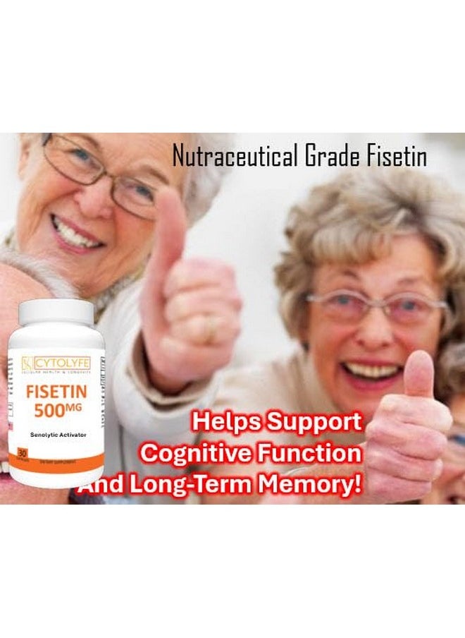 CYTOLYFE Fisetin 500Mg 98% Pure Fisetin 500Mg Therapeutic Dose 60 Capsules Senolytic Activator Anti-Aging Life Extension  - Image 4