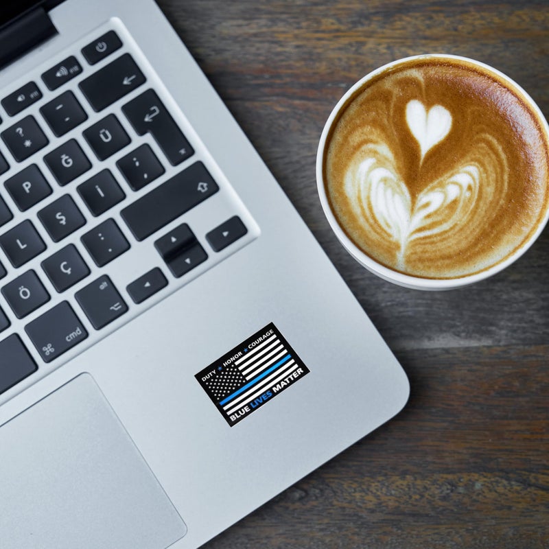 Fundraising For A Cause 250 Police Support Stickers - Roll of 250 Blue Lives Matter Flag Stickers - Image 3