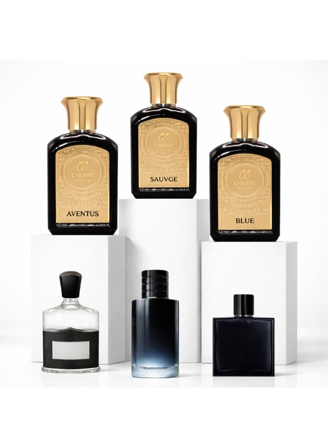 تشيري مجموعة تشيري 1- سوفاج تشيري برفيوم 75مل 2-بلو تشيري برفيوم 75مل 3-افينتوس تشيري برفيوم 75مل - Image 1