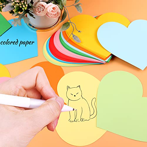 MAMUNU 72 PCS Large Heart Paper Cutouts, Assorted 9 Colors Heart Cutouts Cardstock Bulk Classroom Wall Bulletin Board Decoration, 6 inch Heart Cutouts for DIY Crafts Projects Party Home Decorations - Image 3