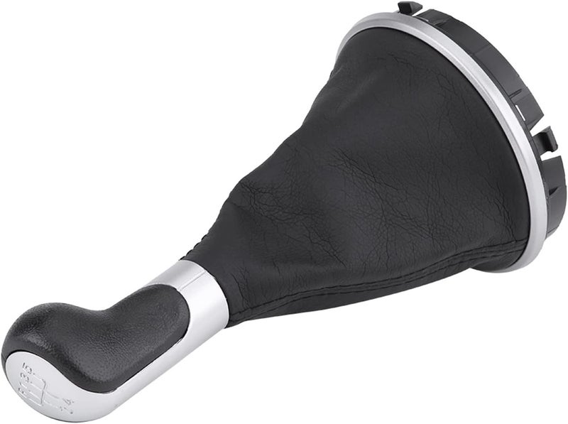 5 Speed Gear Stick Shift Knob with PU Leather Gaiter Boot Cover, Black Replacement for MK2 Roomster - Easy Installation, Durable Material, Comfortable Grip - Image 5