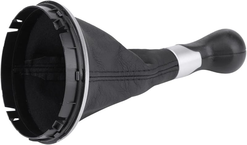 5 Speed Gear Stick Shift Knob with PU Leather Gaiter Boot Cover, Black Replacement for MK2 Roomster - Easy Installation, Durable Material, Comfortable Grip - Image 4