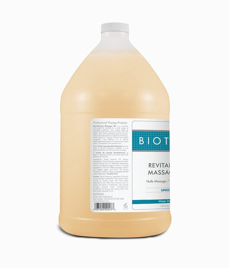 Biotone زيت تدليك بيودون المنعش بدون رائحة 128 أونصة 1 جالون - Image 2