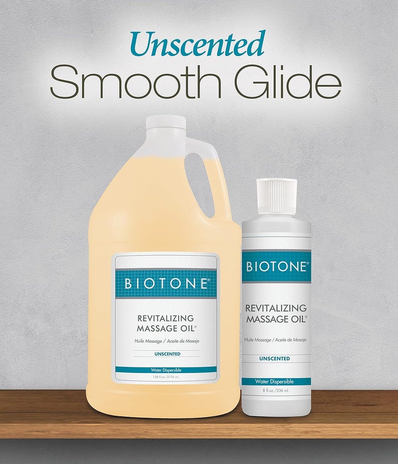 Biotone زيت تدليك بيودون المنعش بدون رائحة 128 أونصة 1 جالون - Image 3