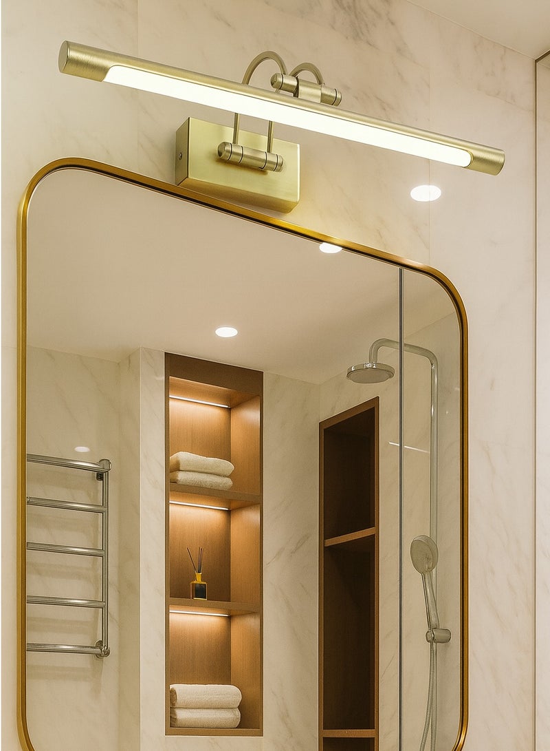 AL THURAYAT Modern 3-Color Dimmable Wall Lamp, 15W, 60 cm. With this modern wall lamp, it provides balanced lighting, ideal for placing above mirrors. (Gold color) - Image 3