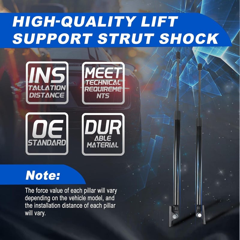 cycwer Rear Hatch Lift Shocks 4291 Compatible with 1997-2001 Cherokee XJ Sport Utility Tailgate Liftgate Hatch Lift Supports, Replaces SG214022 55076208AB 8194716 10651 3741VD 55076208, Pack of 2 Flexible anti-break - Image 3