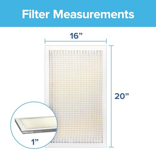 Filtrete 16x20x1 AC Furnace Air Filter, MERV 5, MPR 300, Capture Unwanted Particles, 3-Month Pleated 1-Inch Electrostatic Air Cleaning Filter, 6-Pack (Actual Size15.69x19.69x0.81 in) - Image 2