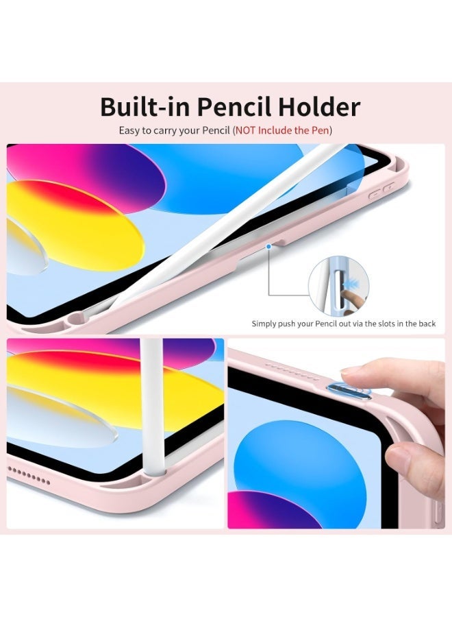 جراب لجهاز iPad (A16) الجيل الحادي عشر 11 بوصة 2025، وجراب لجهاز iPad الجيل العاشر 10.9 بوصة 2022 - غطاء واقٍ متعدد الزوايا يتضمن حاملًا للوضع الرأسي، وحاملًا للقلم، وخاصية التشغيل/الإيقاف التلقائي. - Image 5