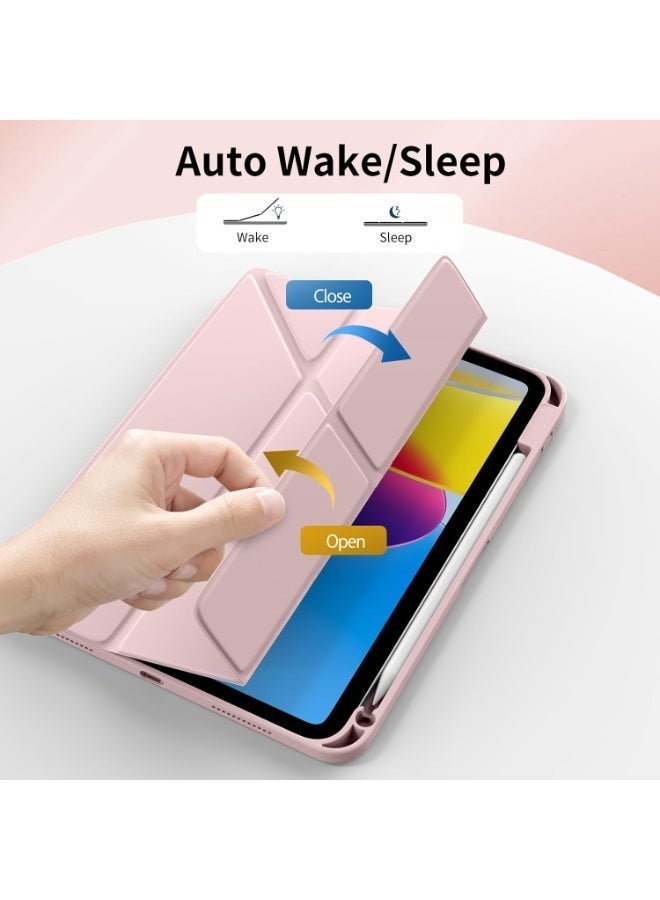 جراب لجهاز iPad (A16) الجيل الحادي عشر 11 بوصة 2025، وجراب لجهاز iPad الجيل العاشر 10.9 بوصة 2022 - غطاء واقٍ متعدد الزوايا يتضمن حاملًا للوضع الرأسي، وحاملًا للقلم، وخاصية التشغيل/الإيقاف التلقائي. - Image 3