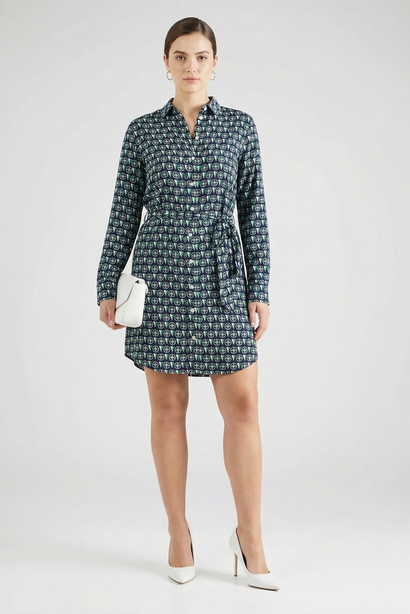 GANT Women Allover Print Midi Dress, Multicolor - Image 1