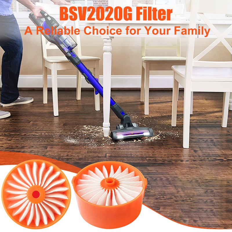 Chuancheng 4 Pack Filter Element for BLACK+DECKER POWERSERIES Cordless Stick Vacuum Cleaner BSV2020G, BSV2020P # N665227, Compatible with Craftsman Filters, #N858184 - Image 2