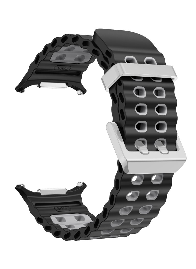 Youque - Silicone Sport Strap Bands for Samsung Galaxy Watch 7 Ultra Band 47mm, Breathable Soft Silicone Waterproof Watch Strap - Image 1