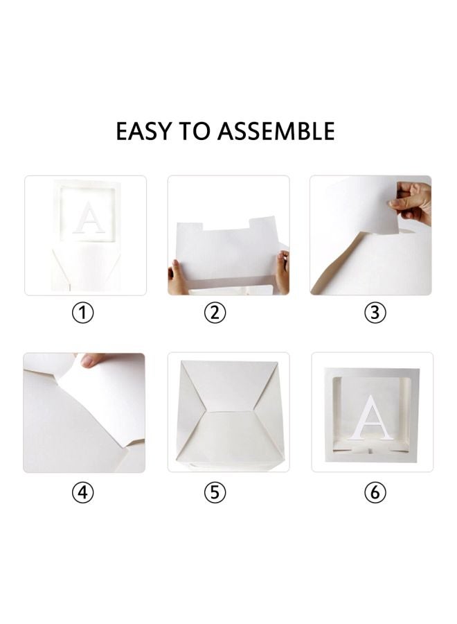 Letter A Transparent Balloon Decoration Box DT1074 30x30x30cm - Image 2