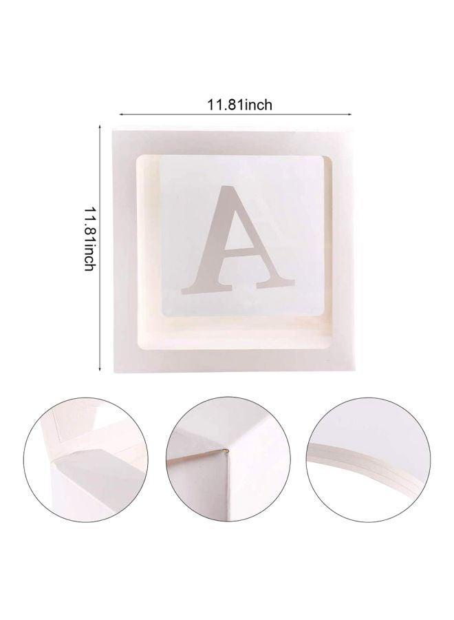 Letter A Transparent Balloon Decoration Box DT1074 30x30x30cm - Image 3