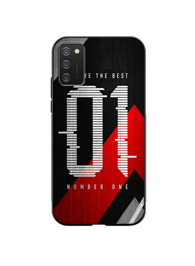 VR CREATIVE Protective Case Cover For Samsung Galaxy A02s Number One Design Multicolour - Image 1