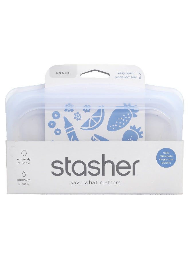 Stasher Stasher, Reusable Silicone Food Bag, Snack Size, Clear, 12 fl oz (355 ml)  - Image 1