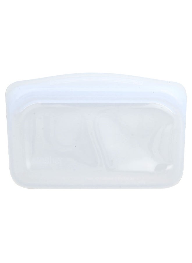 Stasher Stasher, Reusable Silicone Food Bag, Snack Size, Clear, 12 fl oz (355 ml)  - Image 3
