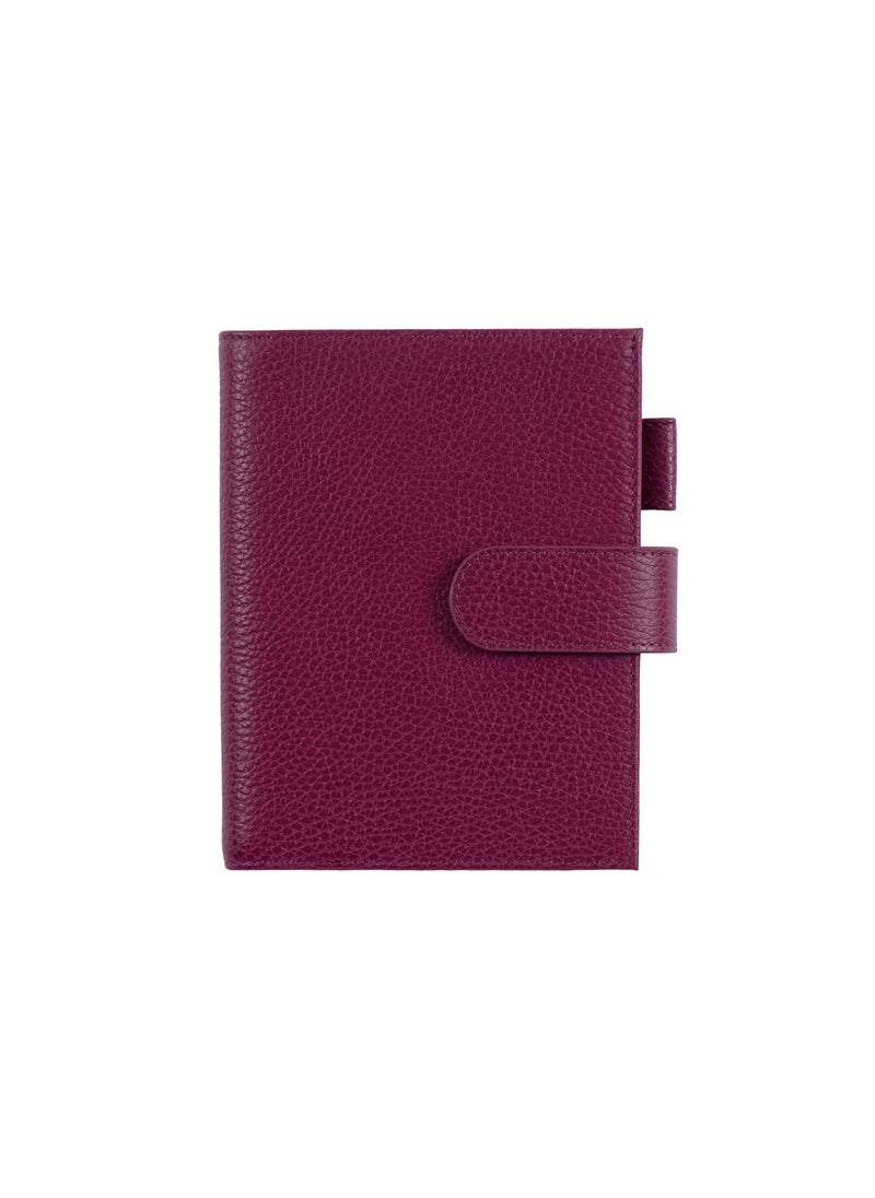 Moterm Moterm Leather Cover for A6 Notebooks - Fits Hobonichi, Stalogy and Midori MD Planners, with Pen Loop, Card Slots and Back Pocket (Pebbled-Chocolate, A6+)  - Image 1