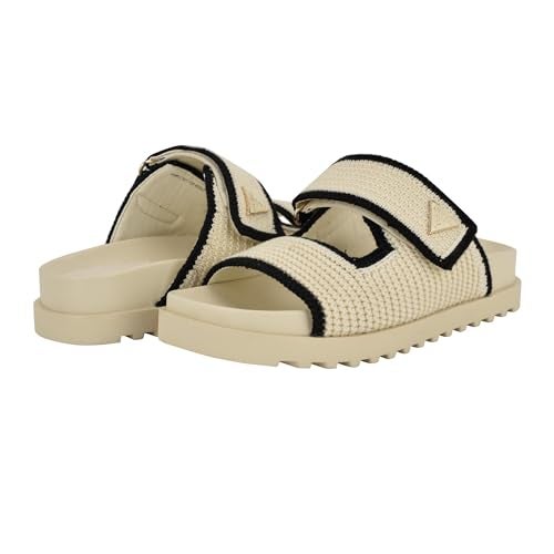 Guess Women's Fadenna Sandal, Light Natural/Black 110, 11 - Image 3