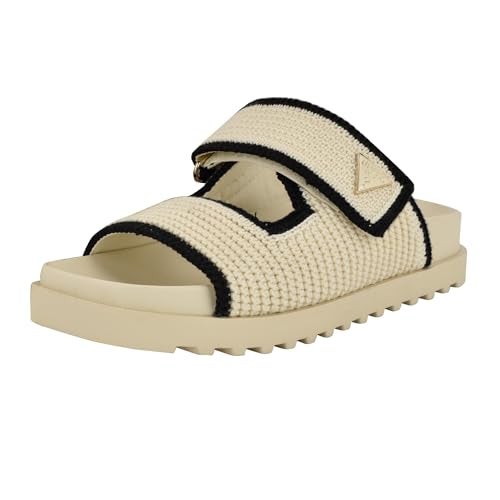 Guess Women's Fadenna Sandal, Light Natural/Black 110, 11 - Image 1