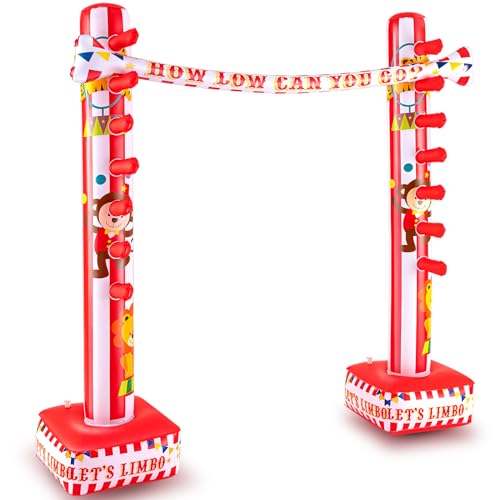 Threan Circus Inflatable Limbo Game for Kids Adults Toddlers Carnival Theme Party Enhance Family Bonding for Indoor Outdoor Birthday Picnic Pool - Image 1